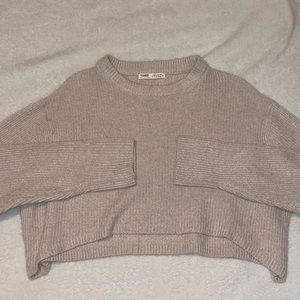 Boxy Cream Cropped Sweater